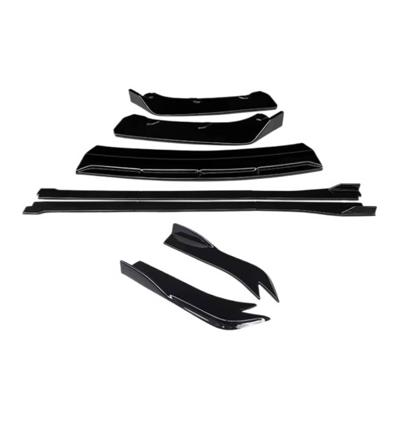 Splitter Für Infiniti G25 G35 G37 Limousine 2007-2013 Auto Front Stoßstange Splitter Diffusor Lip Protector Spoiler Seite Röcke Hinten Wrap Winkel Seitenschweller(A Two Gloss Black) von SIMBAE