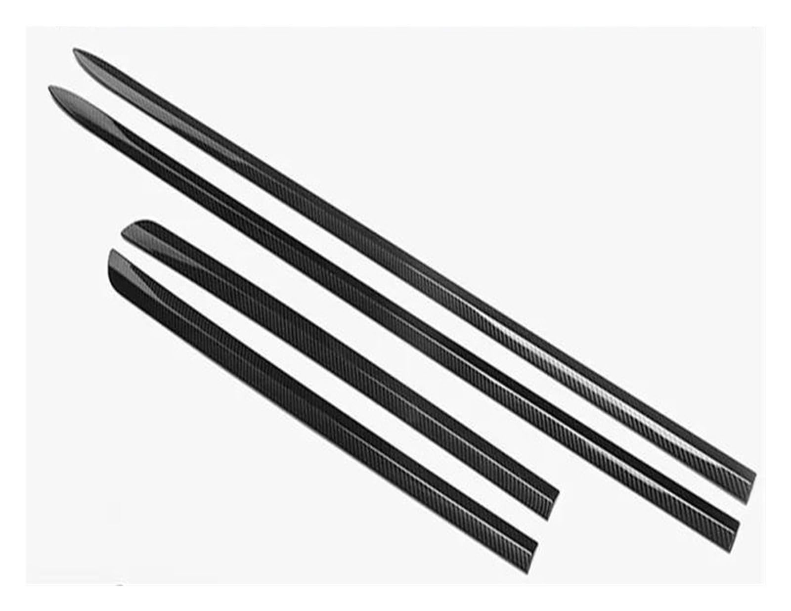 Splitter Für Tesla Für Modell 3 Karosserie Anti-Kratzschutz-Zierleiste ABS-Kohlefaser-Türseitenkantenschutz Antikollisionsstreifen Autoaufkleber Seitenschweller(4pcs-Carbon Fiber) von SIMBAE