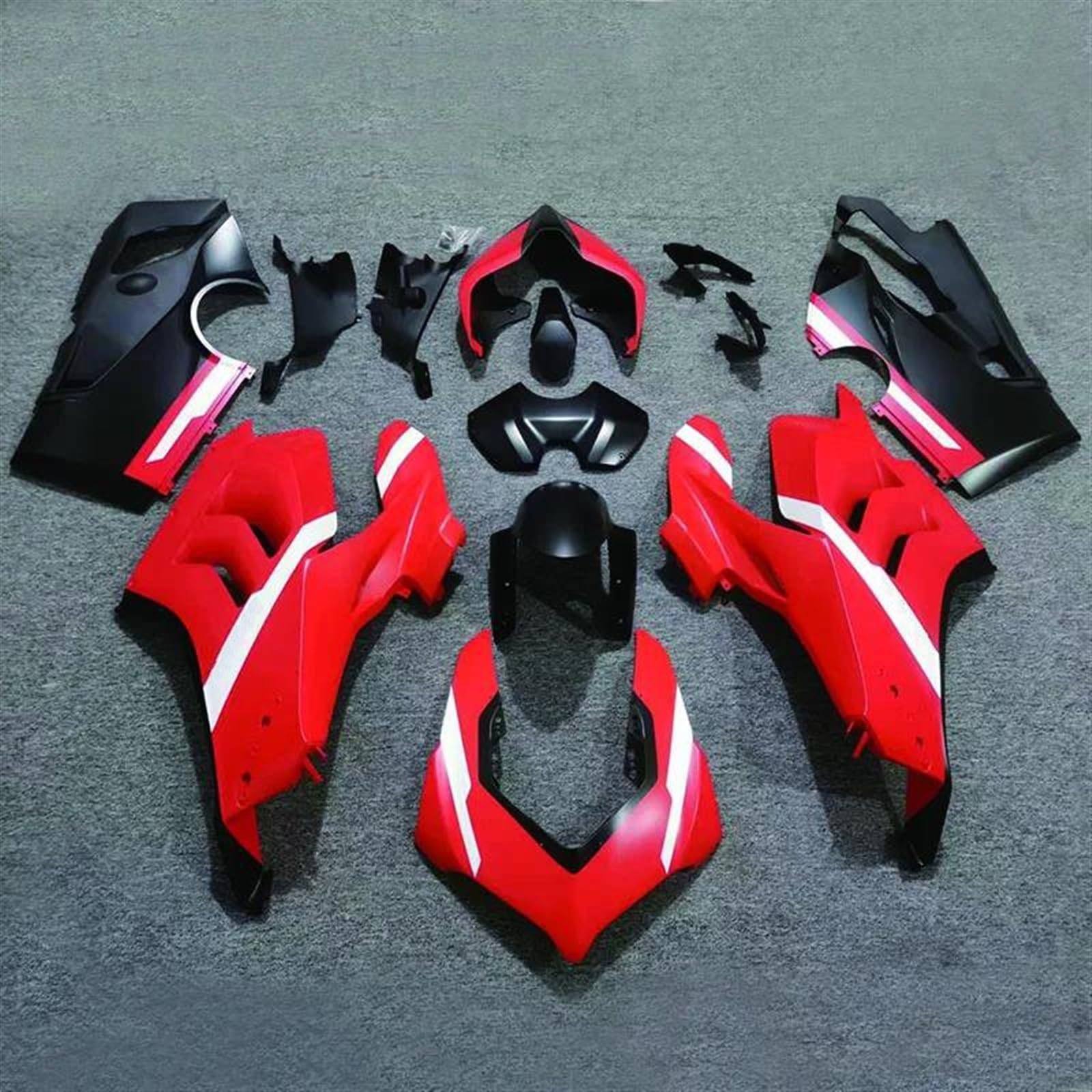 Motorrad Winglet Für Ducati Für Panigale Für V4 V4s 2018 2019 2020 2021 Motorrad Verkleidung Kit Marke ABS Material Gelb Rot Anpassbare Verkleidung Bugspoiler(1) von SIMICASE