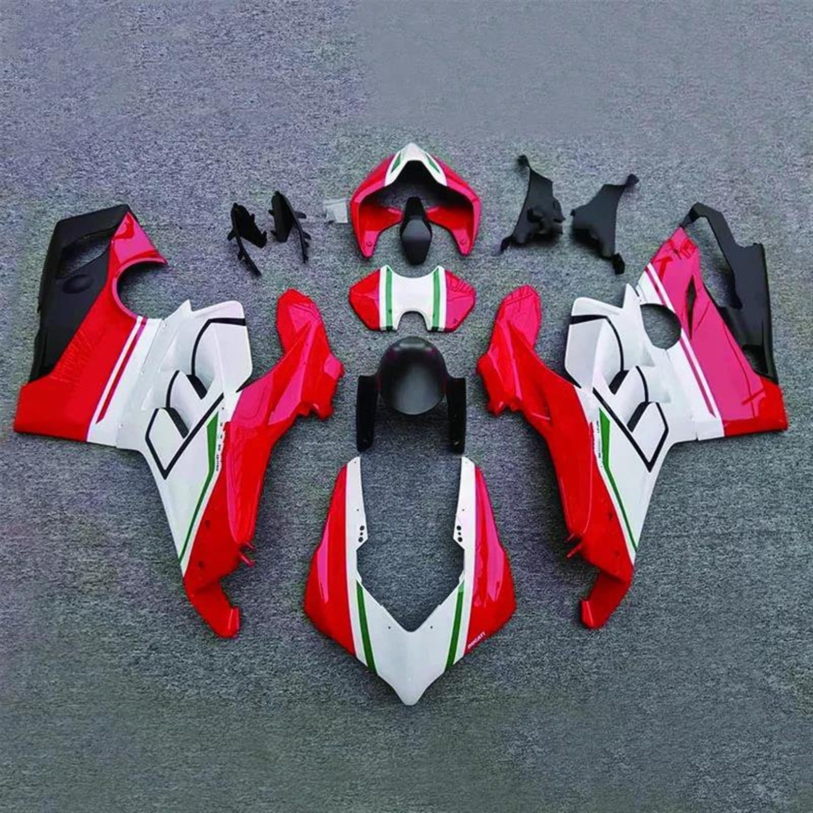 Motorrad Winglet Für Ducati Für Panigale Für V4 V4s 2018 2019 2020 2021 Motorrad Verkleidung Kit Marke ABS Material Gelb Rot Anpassbare Verkleidung Bugspoiler(3) von SIMICASE
