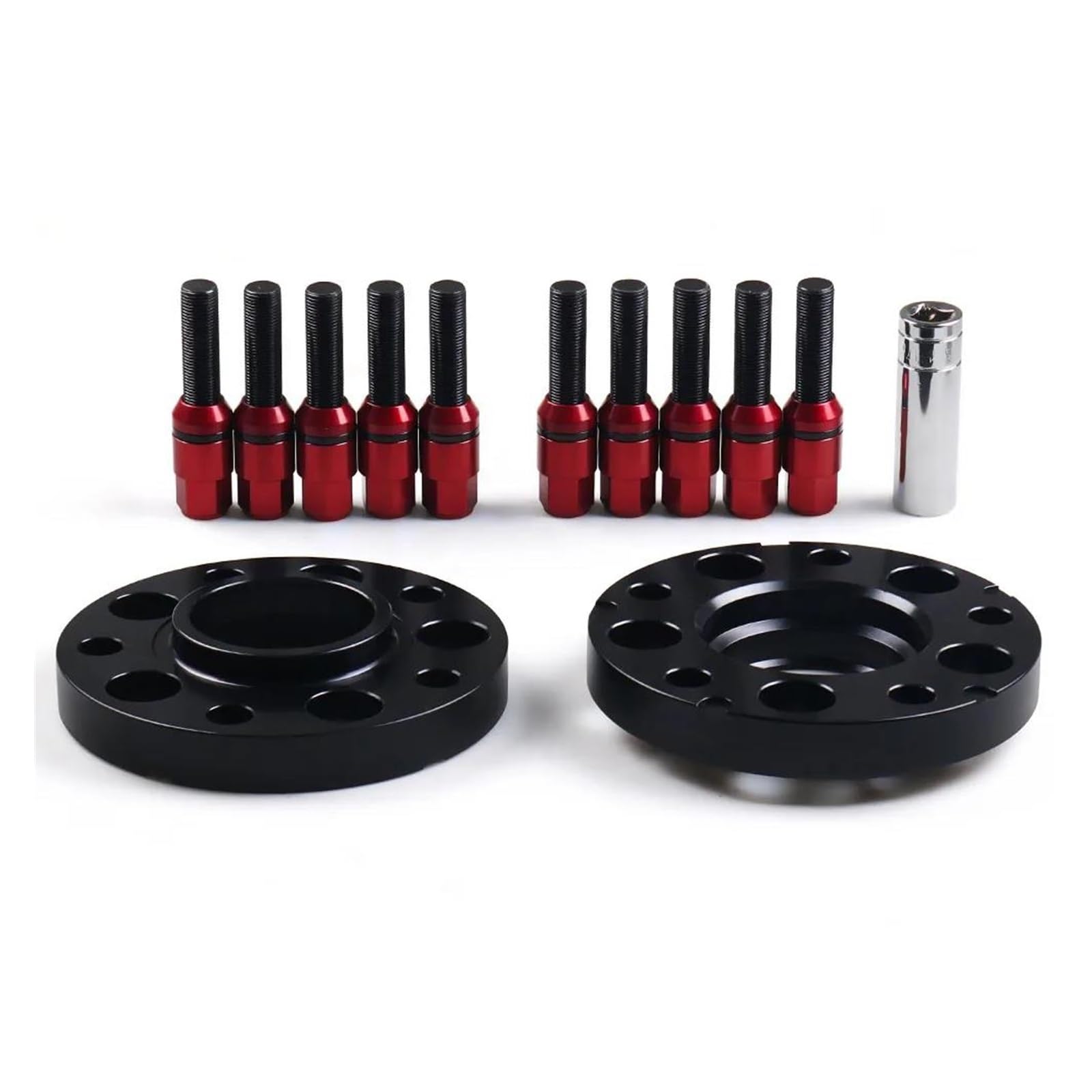 Spurverbreiterungen 20 Mm 66,6 Mm 5 X 112 Mm Radabstandshalter Mit Zentrischer Bohrung Und M14 X 1,25 Kegelschrauben Für X5 G05 X7 G07 2018+ Für Mini Mit Kugelbolzen Spürverbreiterungsatz(Rot) von SIMICASE