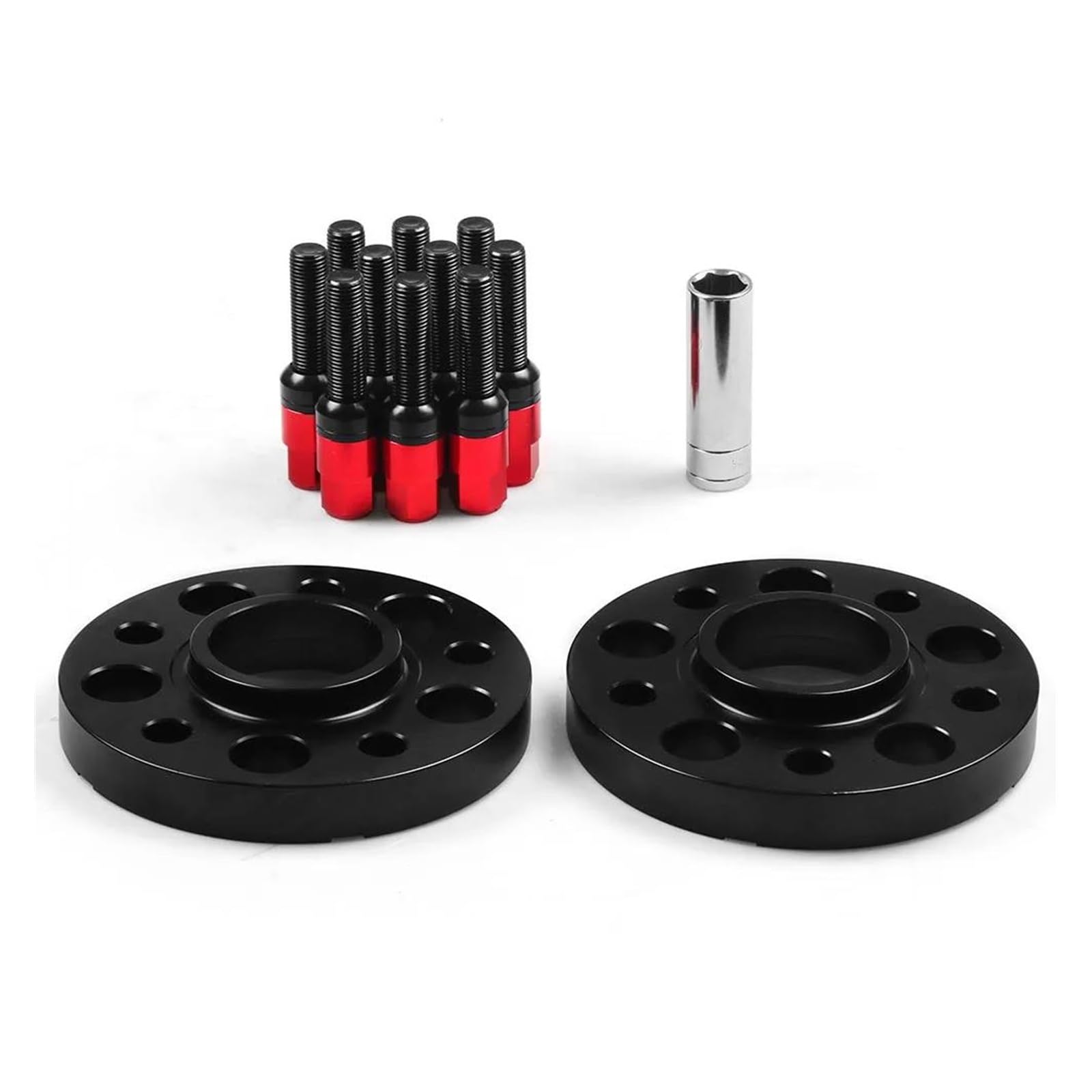 Spurverbreiterungen 20mm 66,6mm 5x112mm Hub Centric Bore Spurverbreiterungen M14x1.5 Kegelschrauben Für Q5 SQ5 W/Ball Bolzen TT102128 Spürverbreiterungsatz(Rot) von SIMICASE