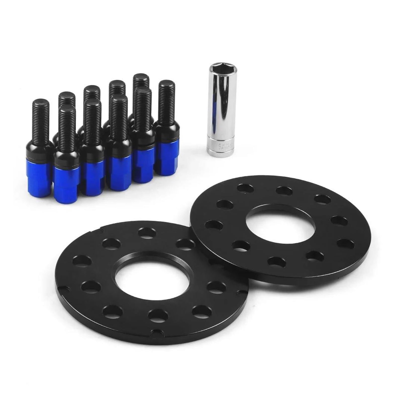 Spurverbreiterungen Für A3 A4 A5 A6 A8 5MM 8MM Auto Rad Spacer Adapter PCD 5x100 5x112 CB 57,1 MM Und BALL BOLZEN M14 * 1,5 Spürverbreiterungsatz(8mm Blue) von SIMICASE