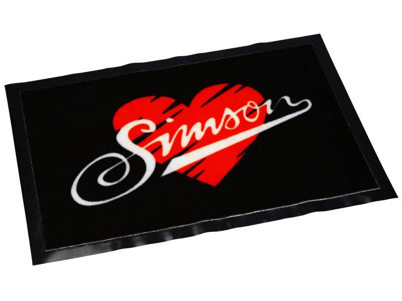 Fußmatte "I love SIMSON" 36x56cm - Schwarz von SIMSON weich