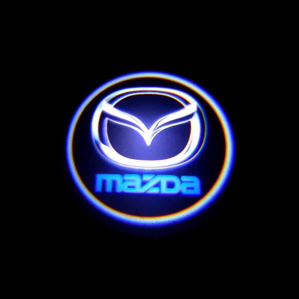 SIOZWO 2 Stück LED Beleuchtungsprojektor Willkommenslichter für Mazda 2 3 5 6 / CX-3 CX-5 CX-7 CX-9 CX-30 / MX-30 MX-5, Unterbodenbeleuchtung Auto von SIOZWO