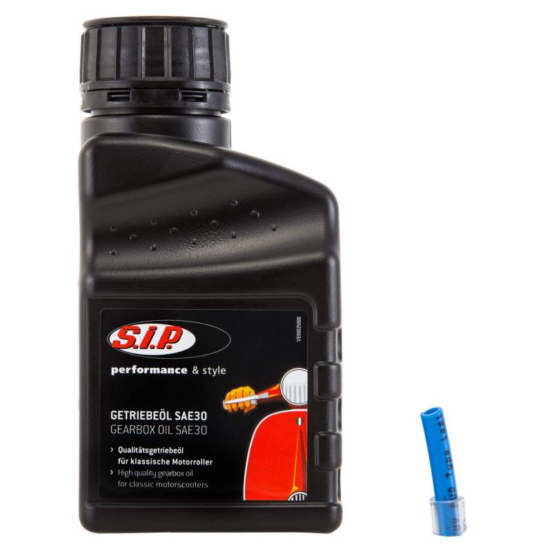 SIP Getriebeöl Formula SAE 30, Vespa/Lambretta, 250ml, für Schaltroller mit Einfüllschlauch von SIP