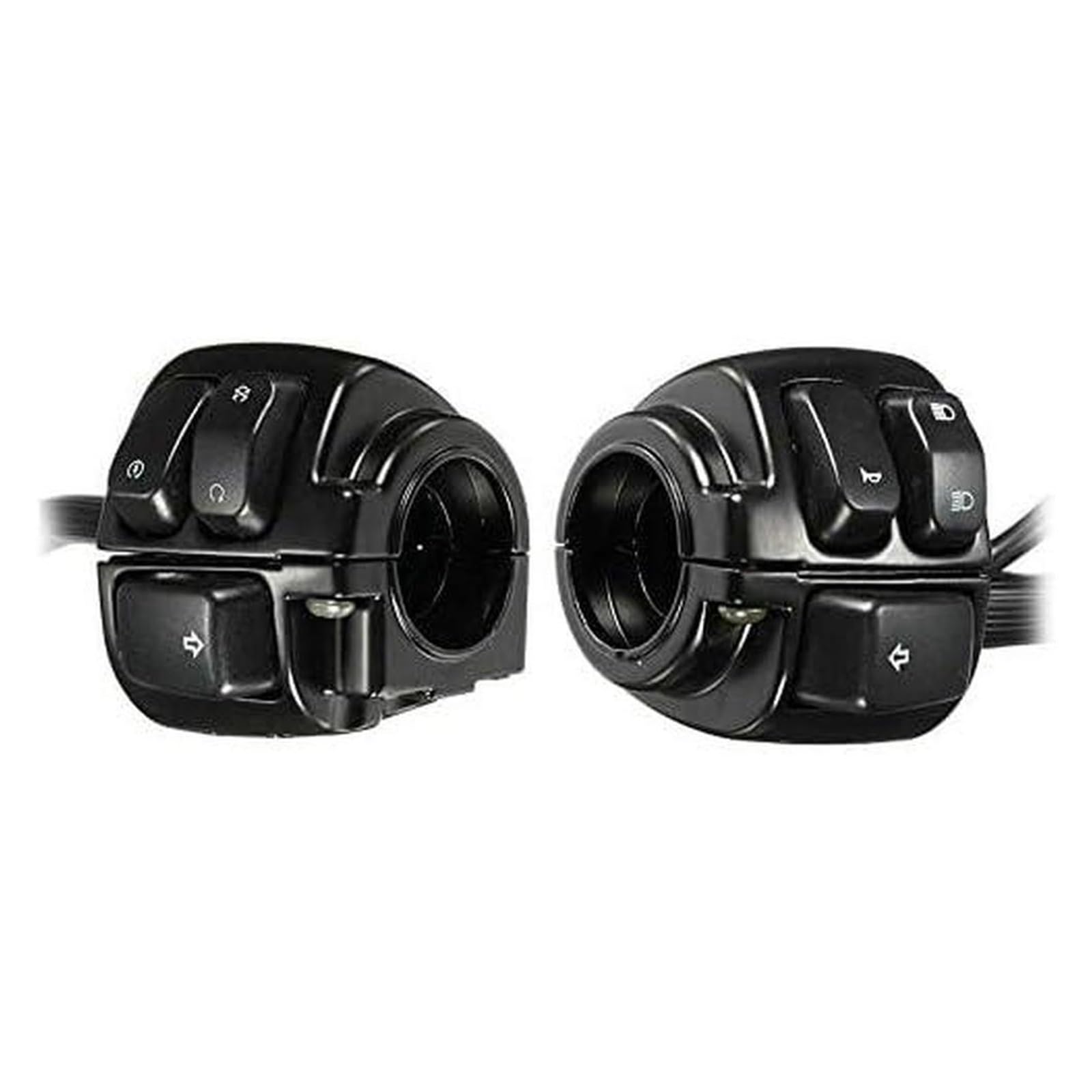 2Pcs Motorrad Lenker Blinker Horn Scheinwerfer Control Schalter Tasten 25mm Für XL883 Sportster Dyna V-Rod Softail Motorrad-Steuerschalter von SISAWUEU