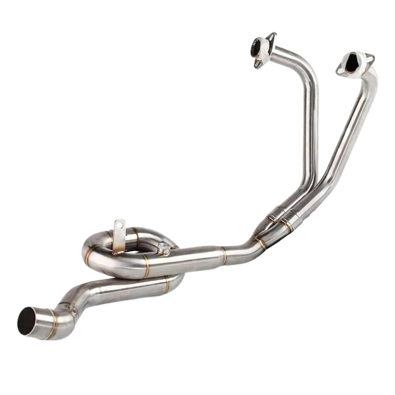 Motorrad Auspuff FÜR Yamaha R3 R25 MT03 MT-03 2014-2021Motorradauspuff Escape Full Systems Front Middle Link Rohrschalldämpfer Slip-on(Stainless Steel) von SISAWUEU