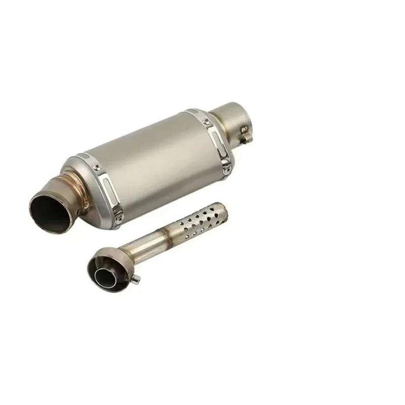 Motorrad Auspuff Für Yamaha Für Auspuffrohr-Modifikationsteile Universal-Motorrad-Auspuffrohr-Schalldämpfer Modifiziertes Auspuffrohr Geeignet(Short310mm Stainless) von SISAWUEU