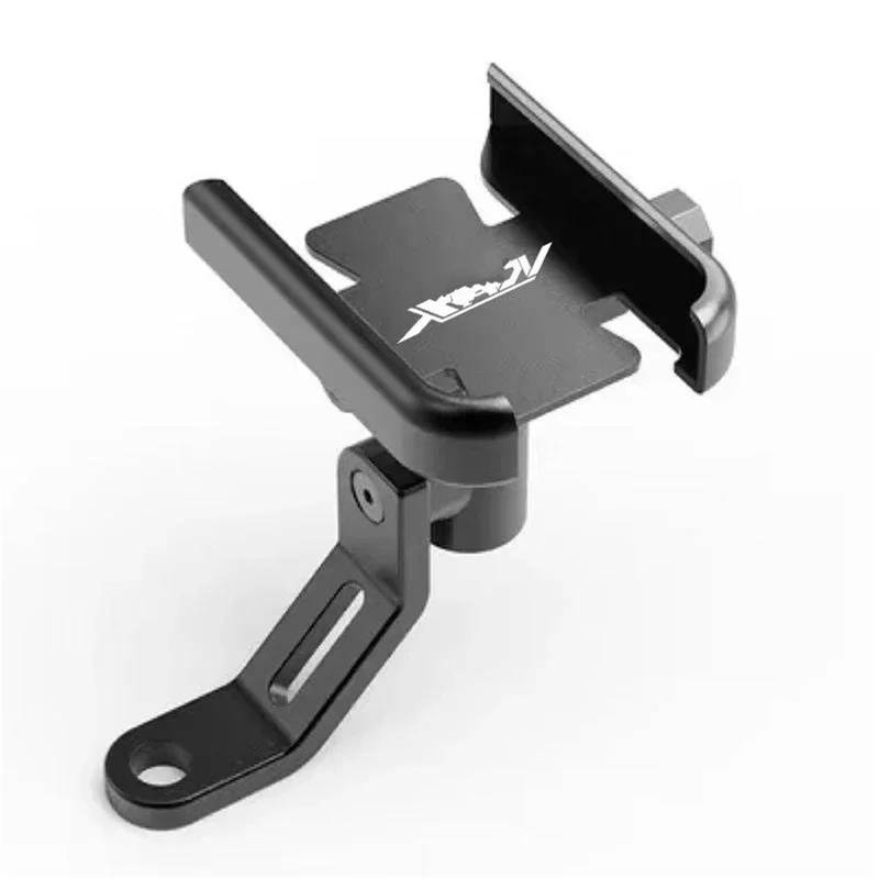 Motorrad Handyhalterung Für XADV X-ADV 750 2017 2018 2019 2020 2021 2022 Zubehör Motorrad Lenker Handy Halter GPS Stand Halterung(Mirror Type Black) von SISAWUEU