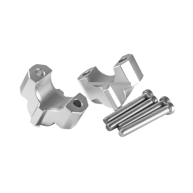 Motorrad Lenkererhöhung Für S1000R M1000R 2021- S 1000 RM 1000 R Motorrad Zubehör Lenker Riser Drag Griff Bar Clamp Verlängern Adapter(Silver) von SISAWUEU