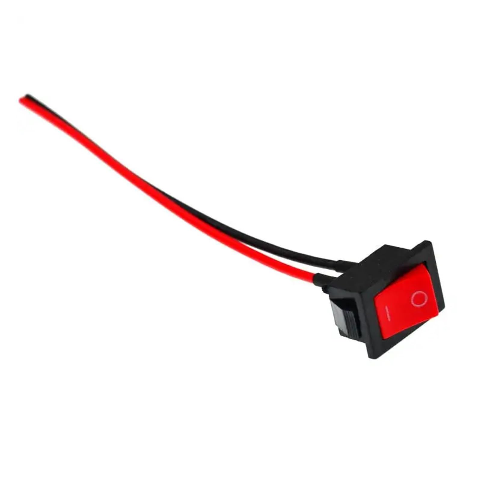 Motorrad-Schalter, Scheinwerfer-Horn-Steuerung, Lenkerhalterung, EIN/AUS, Motocross-modifizierter Schalter, Wasserdichter Knopf Mit Licht Motorrad-Steuerschalter(Horn Switch RED) von SISAWUEU