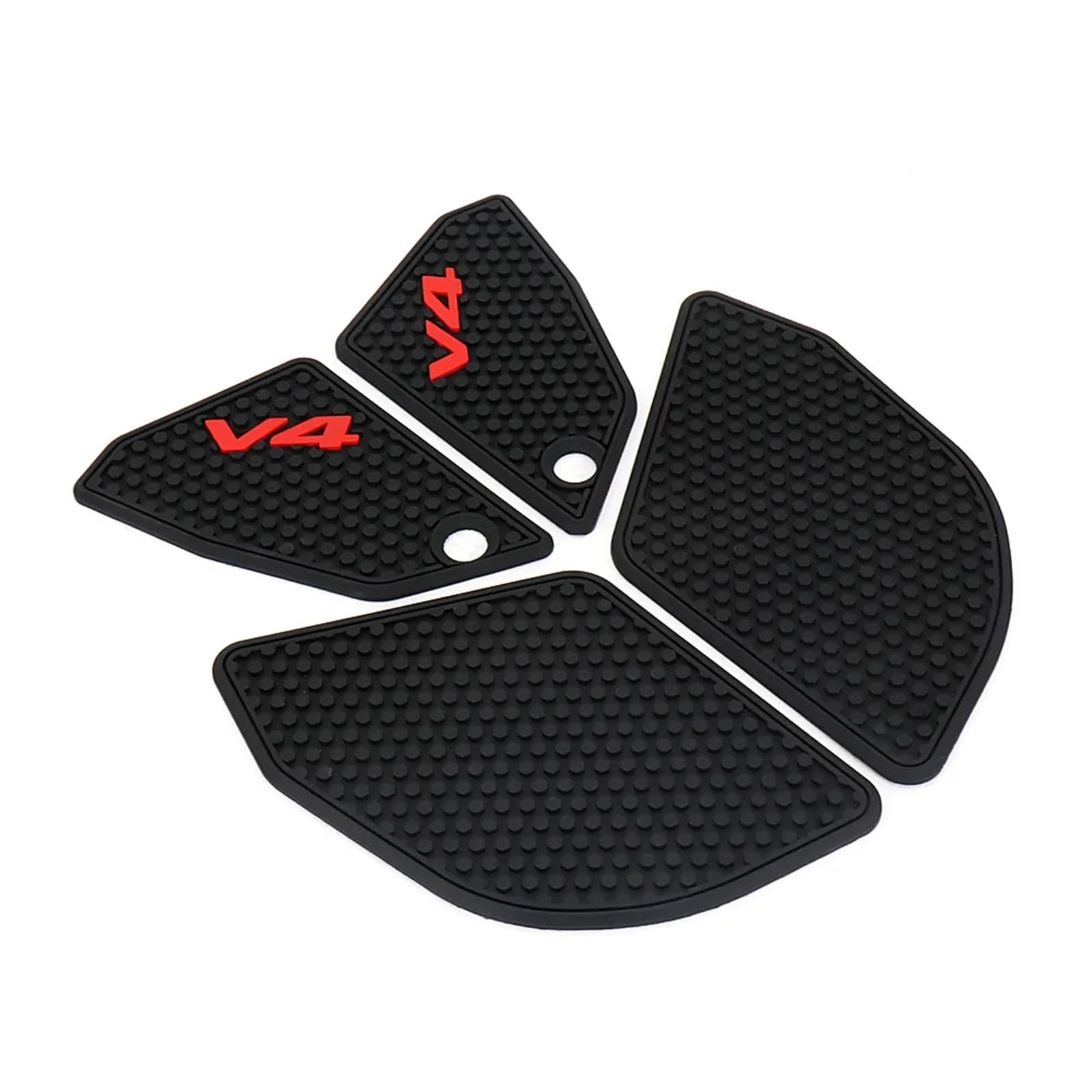 Motorrad Tankpad 2022 2023 Motorrad Nicht-Slip Seite Kraftstoff Tank Aufkleber Pad Gummi Aufkleber Für Panigale V4 SR SP2 Panigale V4S v4R V4SP2(Black - a Set) von SISAWUEU