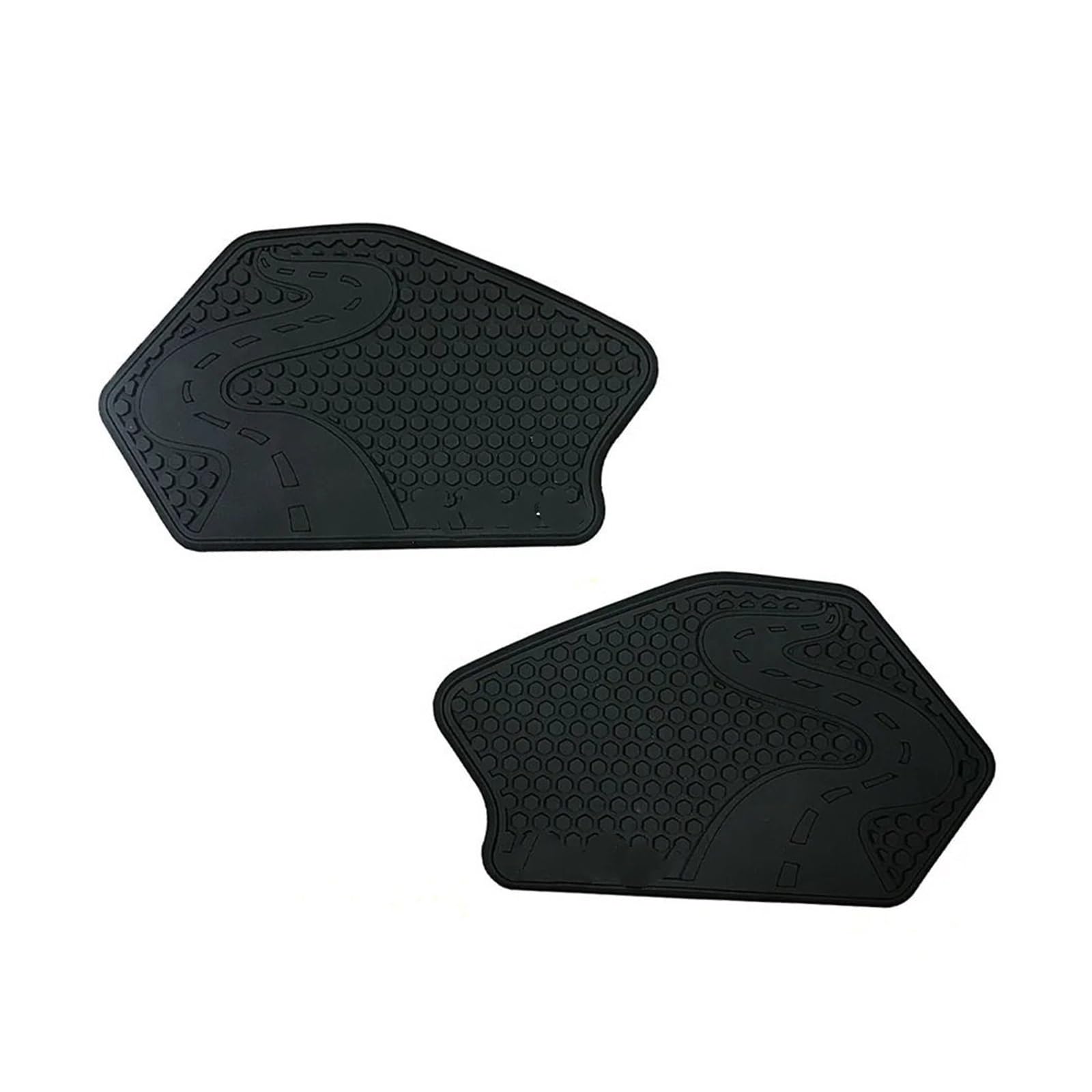 Motorrad Tankpad Für Yamaha Tracer 700 Tracer 7GT MT-07 2020 2021 Motorrad Nicht-Slip Seite Kraftstoff Tank Aufkleber Wasserdicht Pad Gummi Aufkleber(Black2) von SISAWUEU