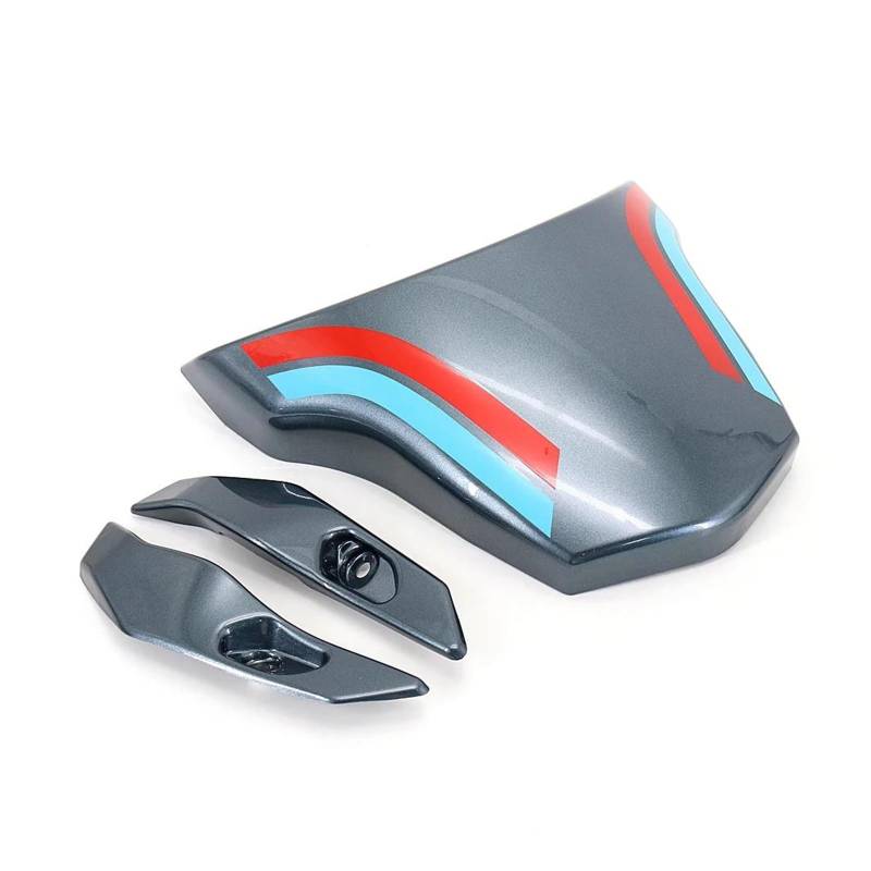 Rear Seat Cover Fairing Cowl Für Yamaha MT-09 2021 2022 2023 Sitz Abdeckung Hinten Passagier Sitz Gugel Buckel Verkleidung Motorrad Zubehör(Dark Grey red Cyan) von SISAWUEU