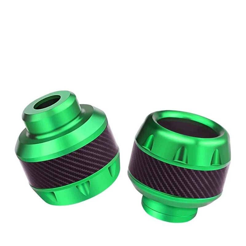 Sturzpads Rahmenschutz Fallschutz 2/4Pcs Aluminium Legierung Motorrad Crash-Schutz Roller Rad Gabel Rahmen Fallende Schutz Pads Sliders Moto Außen(2Pcs Green) von SISAWUEU