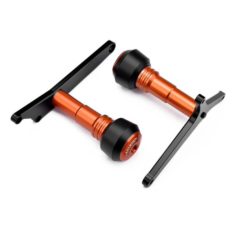 Sturzpads Rahmenschutz Fallschutz Für RC390 2016-2022 Motorrad Zubehör Absturzsicherung Verkleidung Slider Rahmen Sliders Crash Schutz Sliders(Orange) von SISAWUEU