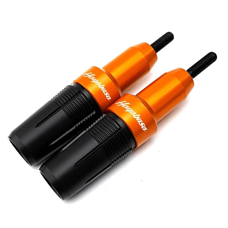 Sturzpads Rahmenschutz Fallschutz Für Suzuki Hayabusa GSX1300R GSX-R 1300 R GSX 1300R 1999-2022 Motorrad Zubehör Auspuff Slider Fallen Schutz Crash Pad(A Pair Orange 2) von SISAWUEU