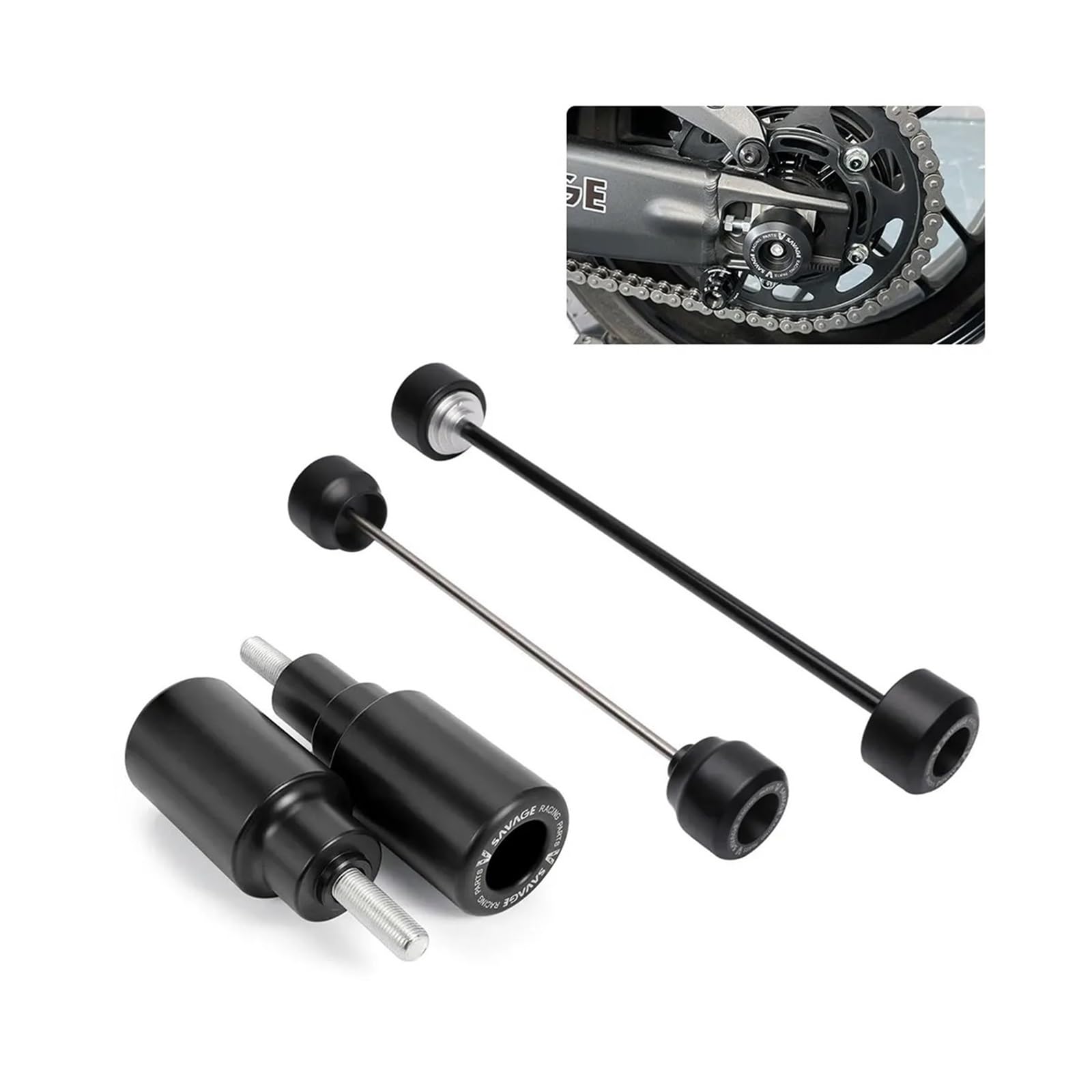 Sturzpads Rahmenschutz Fallschutz Für Yamaha MT-09 MT 09 /SP Gabel Kotflügel Sliders Fallen Schutz 2024 MT09 Vorne Hinterachse Rad Crash Sliders Rahmen Slider(Frame Slider) von SISAWUEU