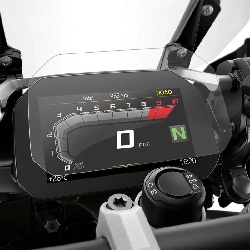 Tachoschutzfolie Für F800GS Für F 800 GS Für F800GS 2024 Motorrad Konnektivität Dashboard Screen Protector Instrument Film Teile(X2) von SISAWUEU