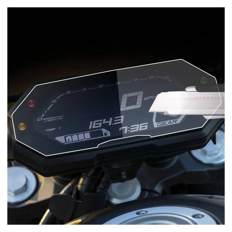 Tachoschutzfolie Für Yamaha MT07 Für MT-07 FZ07 FZ 07 2020-2022 Motorrad Instrument Panel Film Dashboard Screen Protector von SISAWUEU