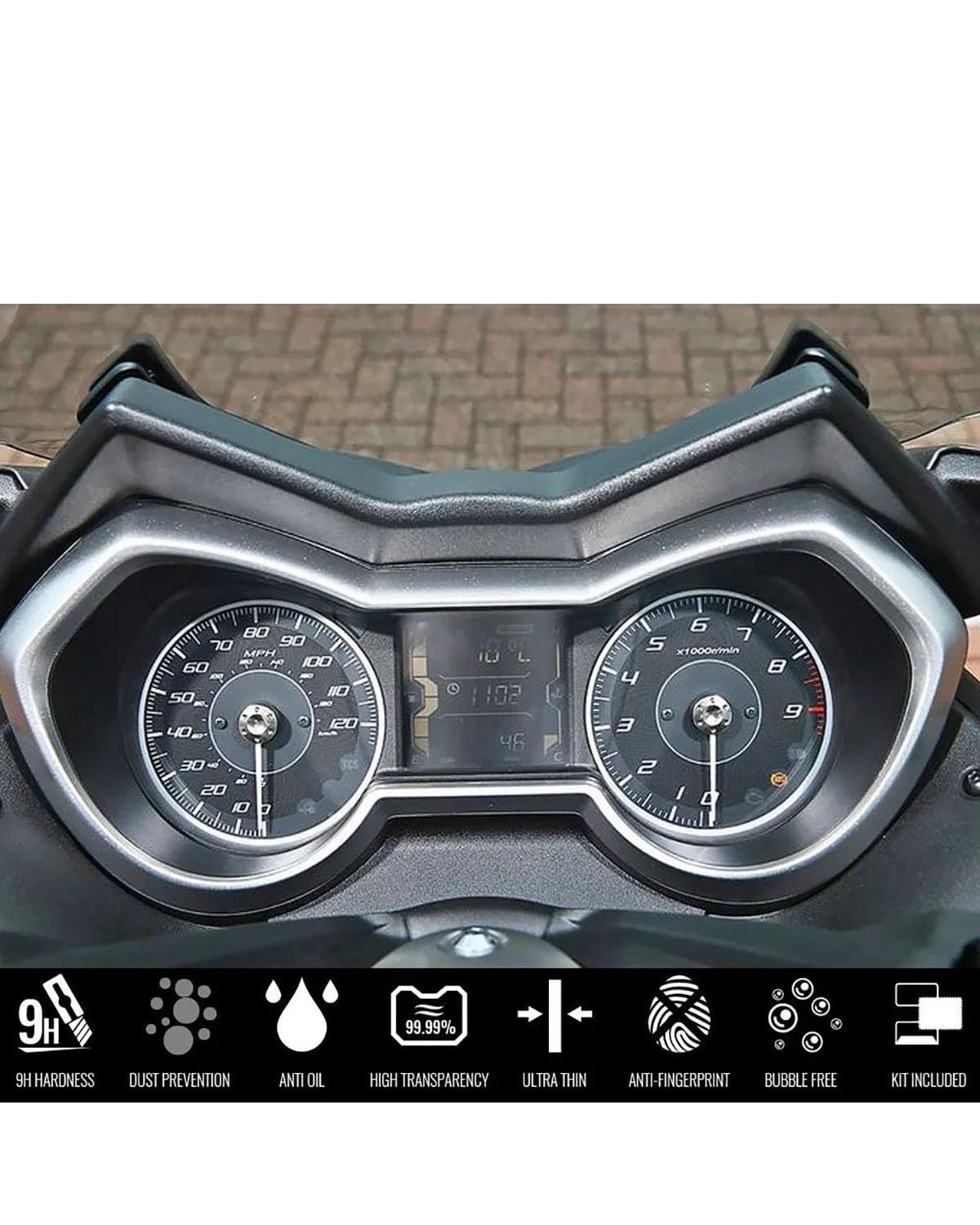 Tachoschutzfolie Für Yamaha XMAX250 XMAX300 Für X-MAX Für Xmax 300 Für Xmax 250 400 125 2017-2024 Motorrad Cluster Scratch Film Screen Protector(1 Pieces) von SISAWUEU