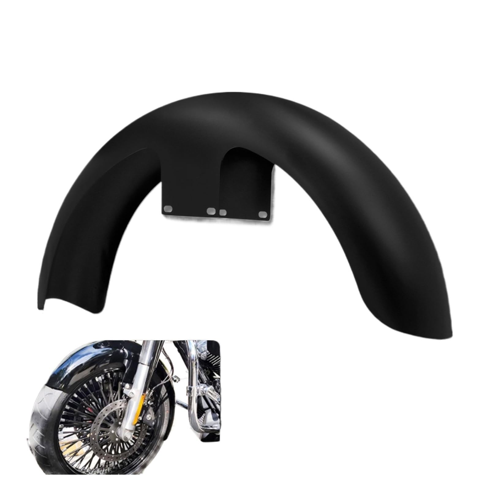 motorradkotflügel Für Für Touring Street Für Road Für Glide Special FLTRXS Für Road Für King FLHR FLHTK 2014-2021 19'' Motorrad Matt Schwarz Wrap Front Fender von SISAWUEU