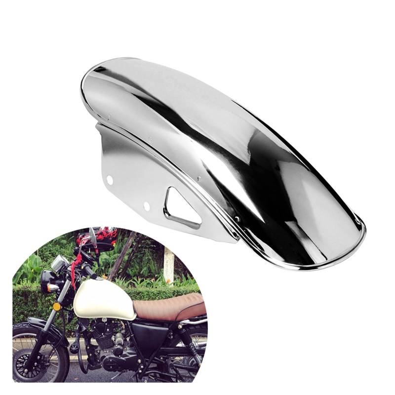 motorradkotflügel Für Suzuki GN125 GN250 Motorrad Kotflügel Vorne Schlamm Flap Schutz Verkleidung Kotflügel Verkleidung Schlamm Flattert Spritzen-Schutz Rad Abdeckung(Chrome) von SISAWUEU