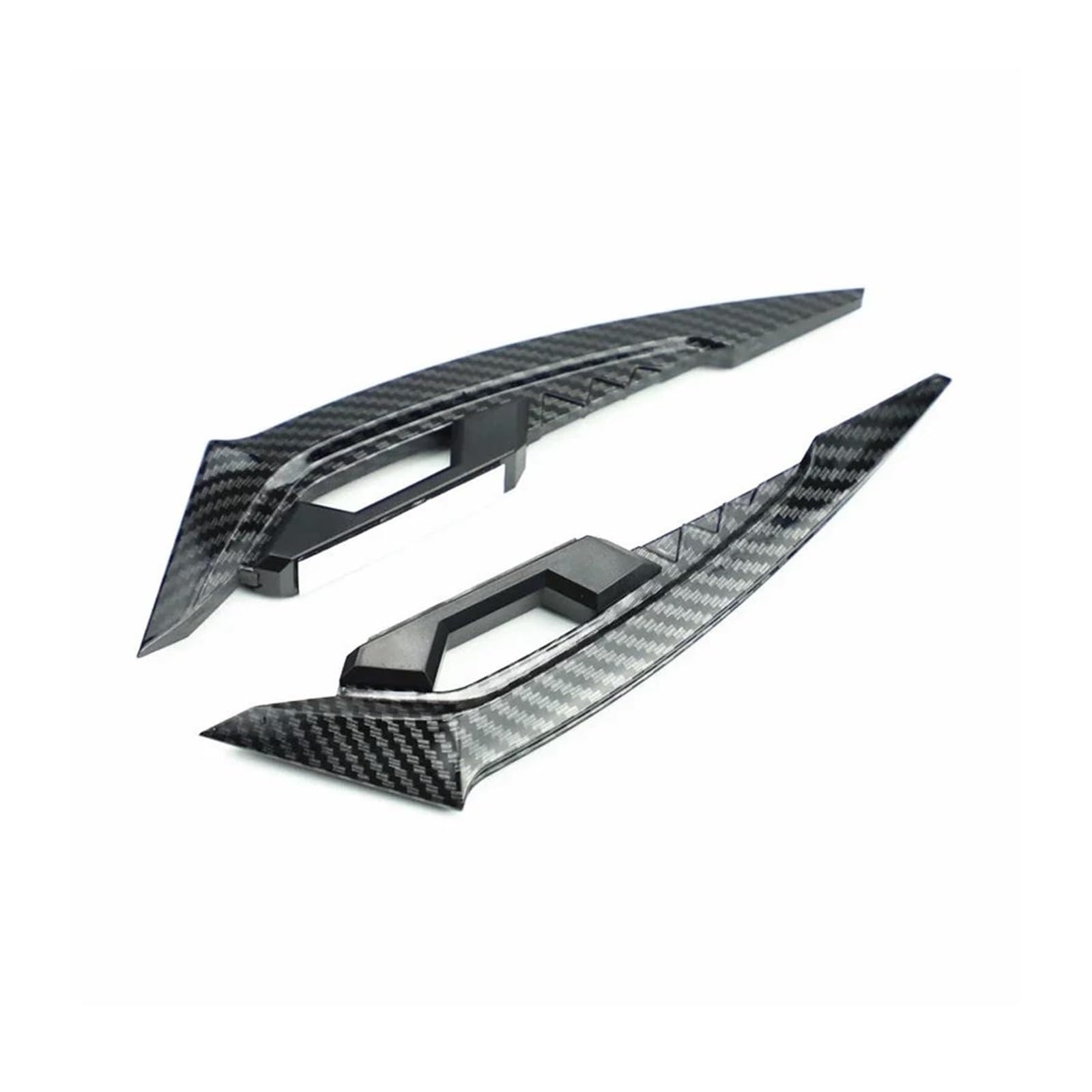 motorradspoiler Für 250SR 2Pcs Motorrad Winglets Motorrad Vorderseite Spoiler Aerodynamische Flügel Set Motorrad Festen Wind Flügel(Kohlefaser) von SISAWUEU