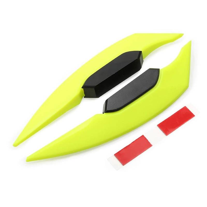 motorradspoiler Für Suzuki 1 Paar Motorrad Dynamische Verkleidung Flügel Kit Körper Dekoration Gummi Seitenflügel Spoiler Luftabweiser Verbessert Die Aerodynamik(Fluorescent Yellow) von SISAWUEU