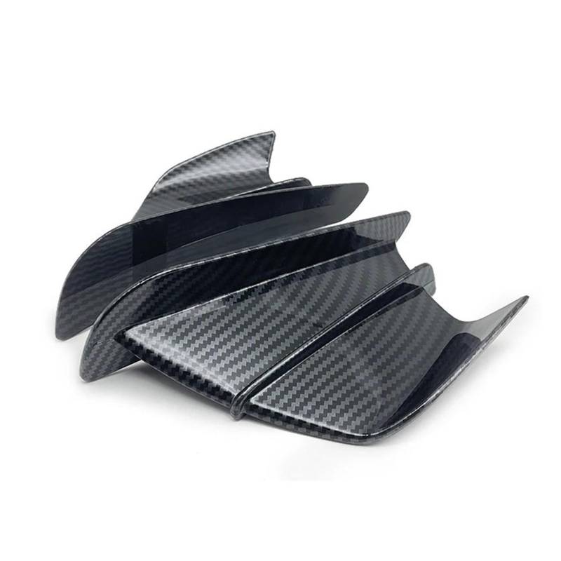 motorradspoiler Für Suzuki Für Ducati Motorrad Winglet Aerodynamische Spoiler Flügel Verkleidung Deflektor Motorrad Seite Spoiler(Bright Black) von SISAWUEU