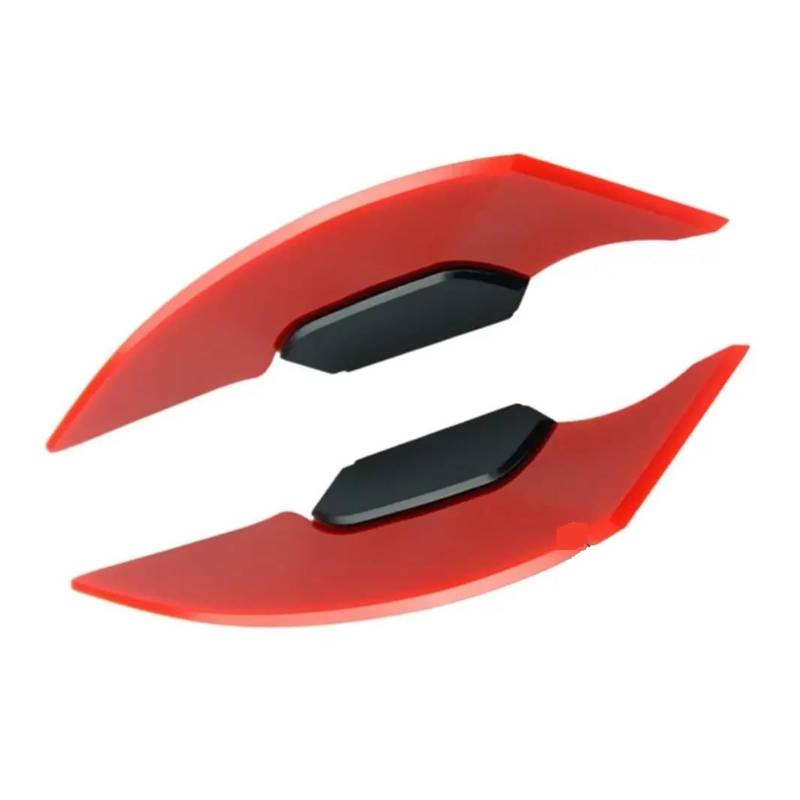 motorradspoiler Für Suzuki Motorrad Frontspoiler Seite Verkleidungen Winglets Carbon Fiber Feste Wind Flügel Aerodynamische Spoiler(Red) von SISAWUEU