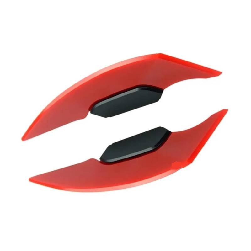 motorradspoiler Für Suzuki Motorrad Frontspoiler Seite Verkleidungen Winglets Carbon Fiber Feste Wind Flügel Aerodynamische Spoiler(Red) von SISAWUEU