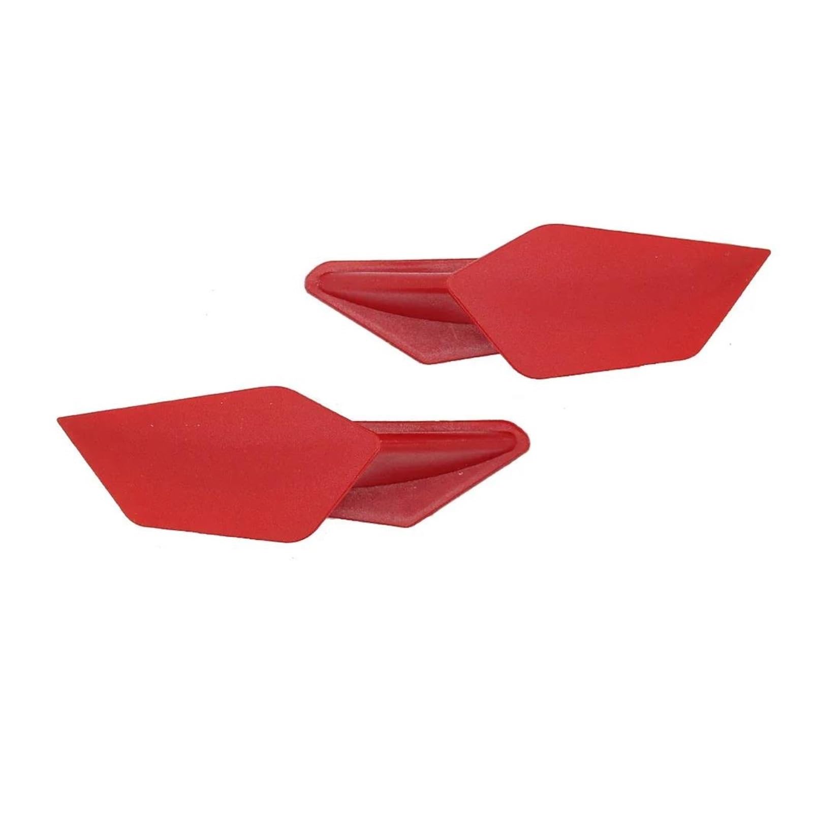 motorradspoiler Für Yamaha Für Suzuki 1 Paar Motorrad Aerodynamische Winglets Spoiler Flügel Kit Klebstoff Zubehör(Red) von SISAWUEU