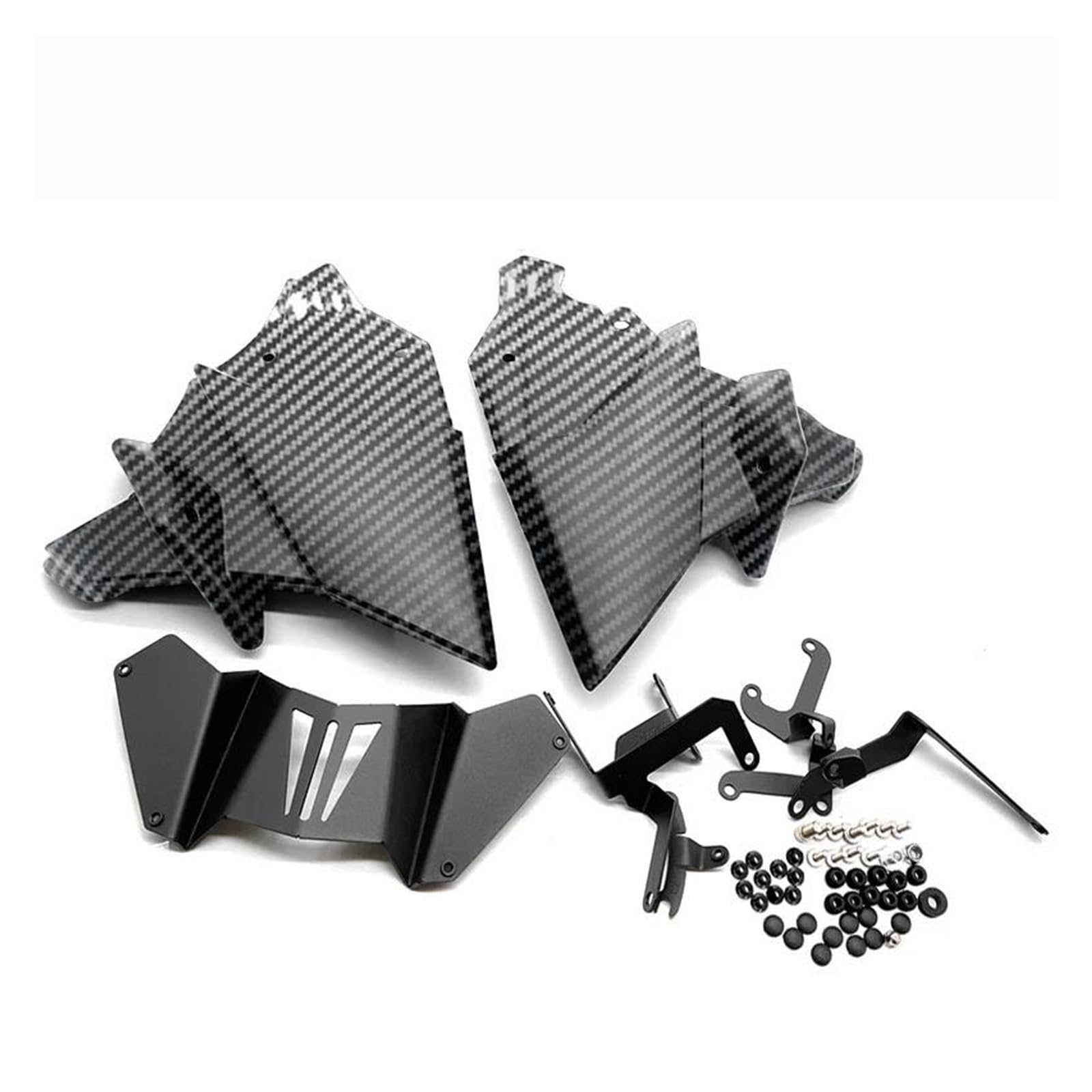 motorradspoiler Für Yamaha Tracer9/GT 2021-2023 2024 Motor Untere Spoiler Bauch Pan Verkleidung Montage Halterung Motorrad Zubehör(Carbon Fiber Look) von SISAWUEU