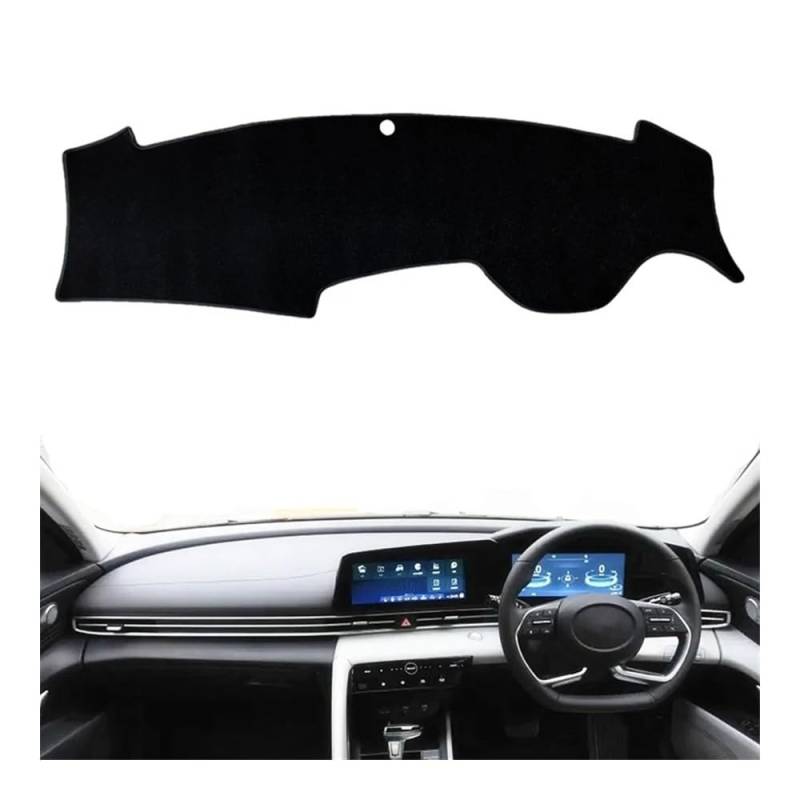 Auto Armaturenbretter Abdeckung Auto Dashboard Abdeckung Matte Pad Dashmat Sonnenschirm Schützen Kissen Teppich Auto Für Hyun&dai Für Elantra Avante I30 CN7 2020 2021 2022 2023(Right Hand Drive) von SISIFEIER