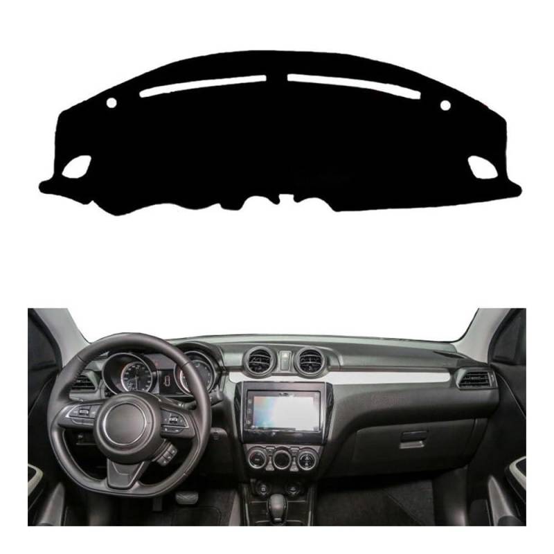 Auto Armaturenbretter Abdeckung Auto Dashboard Abdeckung Matte Teppich Dash Sonnenschirm Kissen Teppich Auto Für Suzu&ki Für Swift 2017 2018 2019 2020 2021 ZC33S/13S/53S/C83S(Left Hand Drive) von SISIFEIER