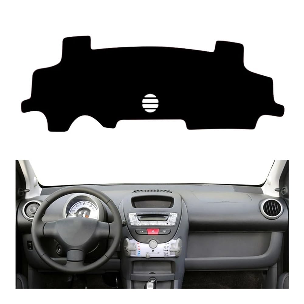 Auto Armaturenbretter Abdeckung Dashmat Dashboard Abdeckung Pad Matte Sonnenschirm Schützen Teppich Kissen Auto Für Toy&ota Für Aygo 2005 2006 2007 2008 2009 2010 2011 2012 2013 2014(Left Hand Drive,B von SISIFEIER