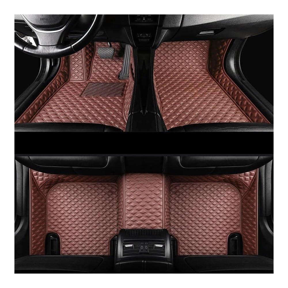 Auto FußMatten Auto Fußmatten Für Für GLK Klasse X204 2008 2009 2010 2011 2012 2013 2014 2015 2016 2017 Custom Auto Fuß Pads(Coffee-01) von SISIFEIER