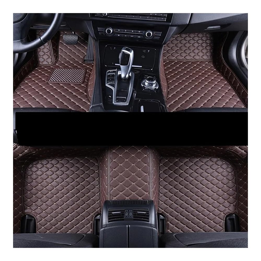 Auto FußMatten Auto-Fußmatten Für Q7 2016 2017 2018 2019 (5-Sitzer) Wasserdichter Autoteppich Autoabdeckung Styling Individuelle Innenausstattung(LHD 3pcs Coffee) von SISIFEIER