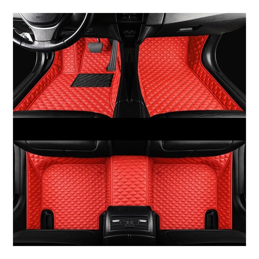 Auto FußMatten Auto Fußmatten Für Toy&OTA Für Camry Für Daihatsu Altis XV50 2012 2013 2014 2015 2016 2017 Nach Auto Fuß Pads Teppich(Red-01) von SISIFEIER