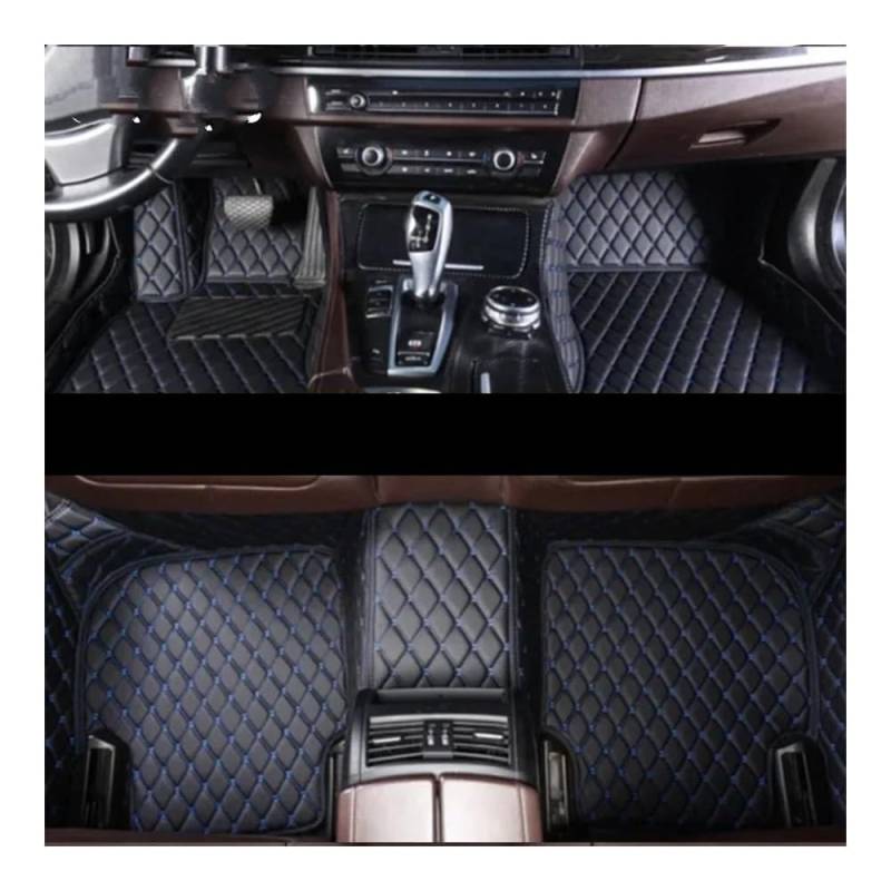 Auto FußMatten Benutzerdefinierte Auto Fußmatten Für Cadillac Für Escalade 2007 2008 2009 2010 2011 2012 2013 Auto Teppiche Fuß Coche(Schwarz Blau) von SISIFEIER