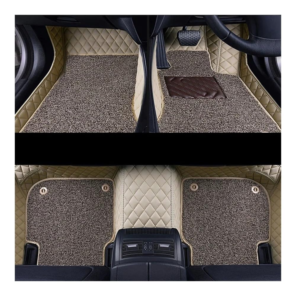 Auto FußMatten RHD Auto-Fußmatten Für Maz&da 3 2010 2011 2012 2013 Doppelschichtige Drahtschlaufenteppiche wasserdichte Abdeckungen(3pcs-beige Brown) von SISIFEIER