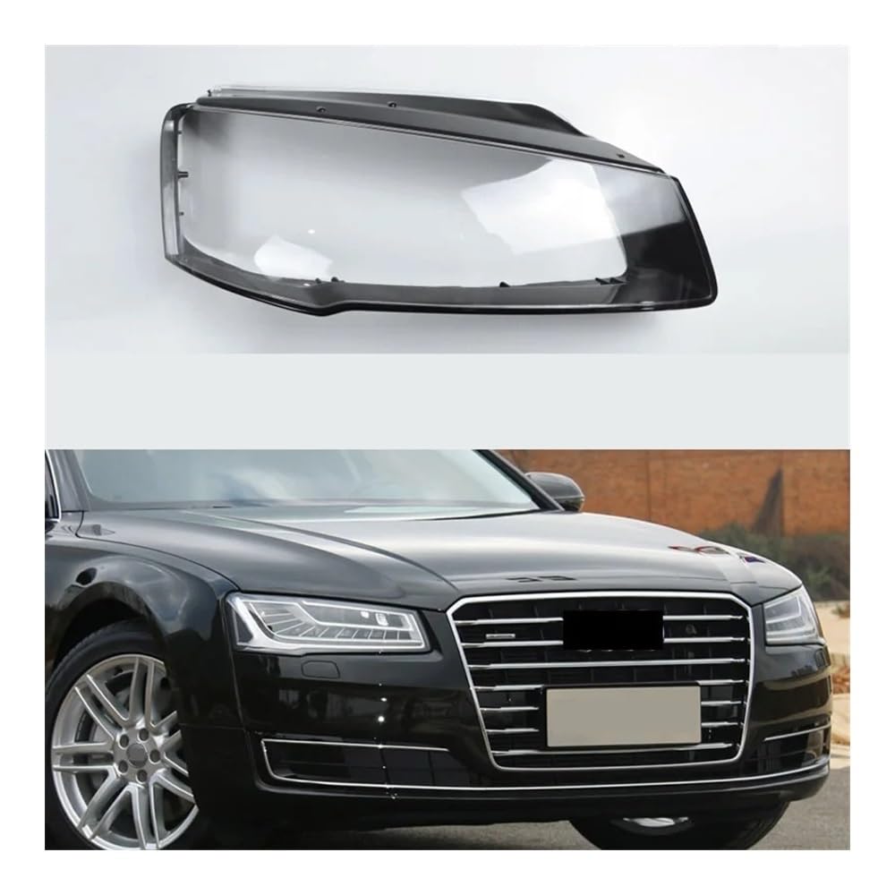 Auto-Scheinwerfer Lampshade Auto Scheinwerfer Abdeckung Objektiv Glas Shell Scheinwerfer Transparent Lampenschirm Auto Kopf Lampe Kappen Für A&udi Für A8 D4 2014 2015 2016 2017(Left and Right) von SISIFEIER