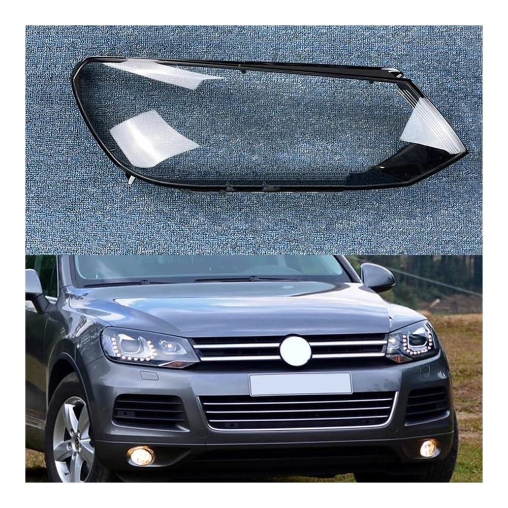 Auto-Scheinwerfer Lampshade Auto Scheinwerfer Objektiv Für V&W Für Touareg 2011 2012 2013 2014 Transparent Shell Scheinwerfer Glas Ersetzen Lampenschirme(Links) von SISIFEIER