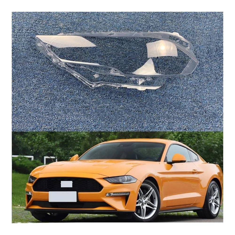 Auto-Scheinwerfer Lampshade Für For&d Für Mustang 2018 2019 2020 Transparent Scheinwerfer Gehäuse Scheinwerfer Abdeckung Lampe Shell Ersetzen Lampenschirm(Links) von SISIFEIER