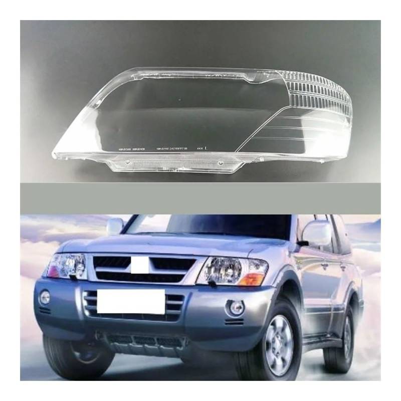 Auto-Scheinwerfer Lampshade Scheinwerferlinse Für Mitsubishi Für Pajero Geländewagen-Scheinwerferabdeckung Ersatz Vorne Auto-Licht Auto-Shell Transparenter Lampenschirm(Left and Right) von SISIFEIER