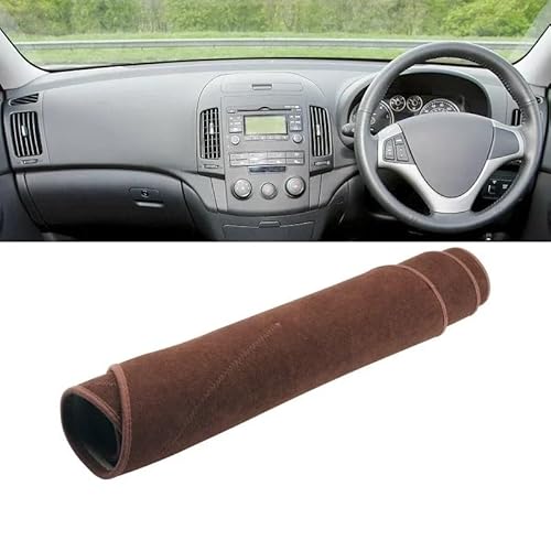 SISIFEIER Auto Armaturenbretter Abdeckung Auto Dashboard Abdeckung Dash Matte Sonnenschutz Vermeiden Licht Nicht-Slip Pad Innen Für Hyun&dai Für Elantra HD 2007 2008 2009 2010(B RHD Brown) von SISIFEIER