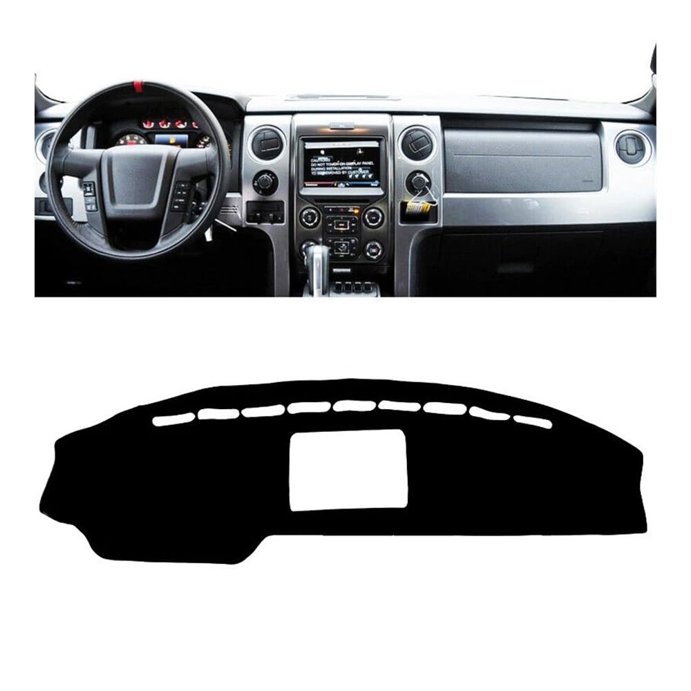 SISIFEIER Auto Armaturenbretter Abdeckung Auto Dashboard Abdeckung Pad Dash Matte Sonnenschutzdach Teppich Für for&d Für F-150 F150 2009 2010 2011 2012 2013 2014(Left Hand Drive) von SISIFEIER