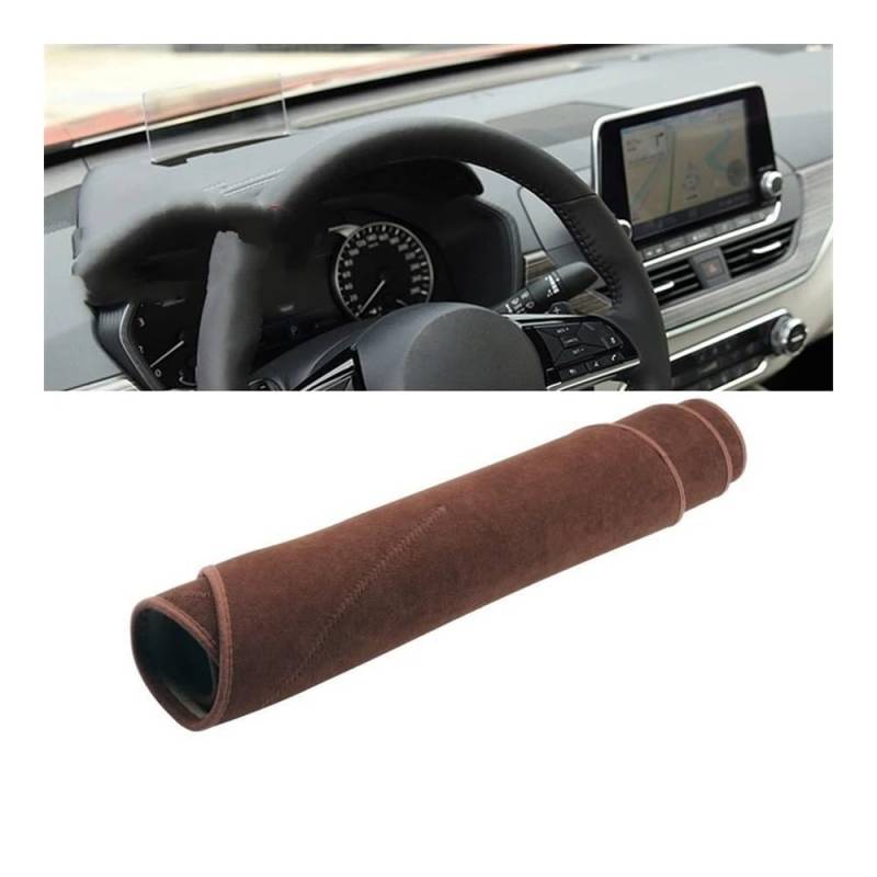 SISIFEIER Auto Armaturenbretter Abdeckung Auto Dashboard Abdeckung Sonnenschutz Vermeiden Licht Matte Non-Slip Pad Protector Für N&issan Für Altima L34 2019 2020 2021 2022 2023(B with HUD Brown) von SISIFEIER